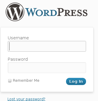 Wordpress login example